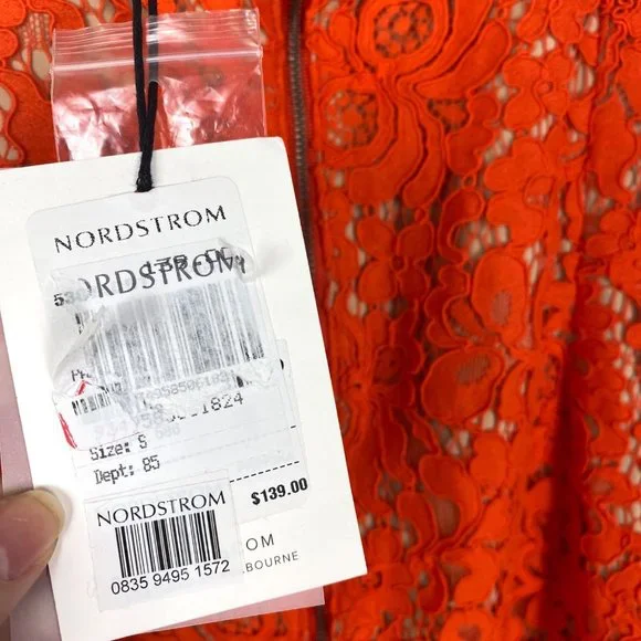 Bardot Sienna Lace Bodycon Spaghetti Strap Cocktail Midi Dress - Picture 10 of 10